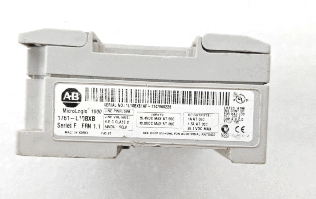 Allen Bradley 1761-L10BXB Ser F MicroLogix 1000 24VDC Power 10-Pt I/O Controller - Image 8