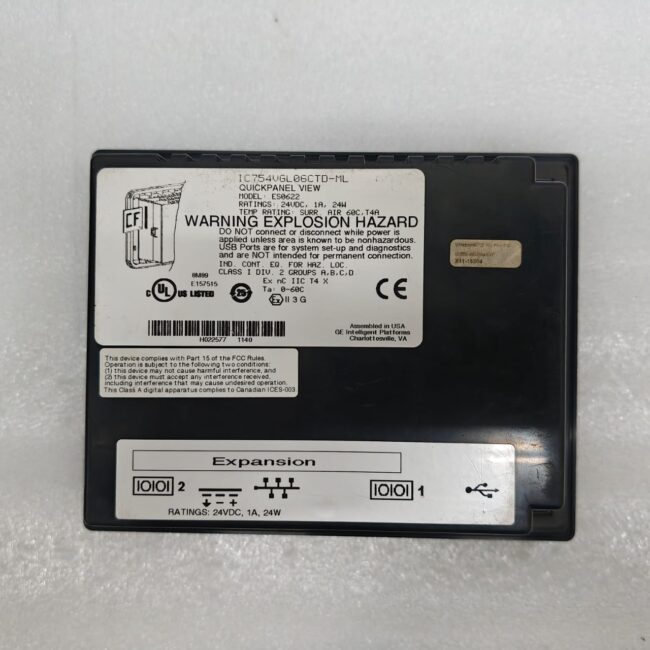 Ge fanuc IC754VGL06CTD-ML (MODEL:ES0622) QuickPanel View 24VDC 1AMP Fast Ship - Image 10